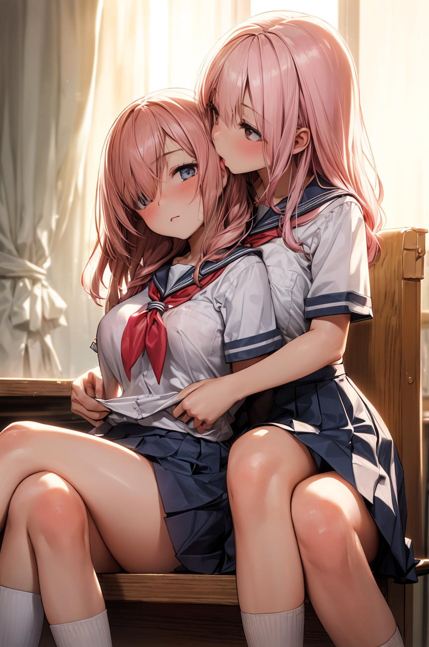 家に帰っていちゃつき始める双子百合ップル